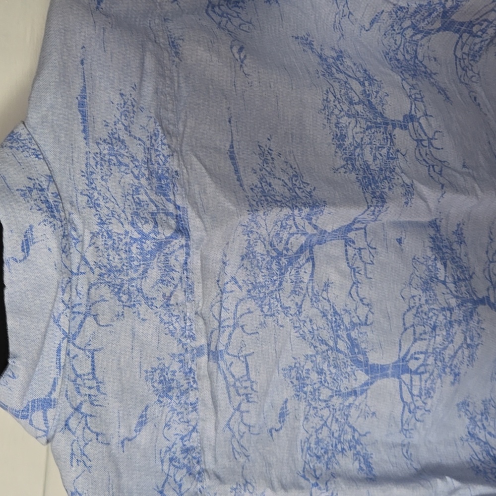 Margaritaville Island Reserve Blue Patterned Men's Shirt - Picture 11 of 12